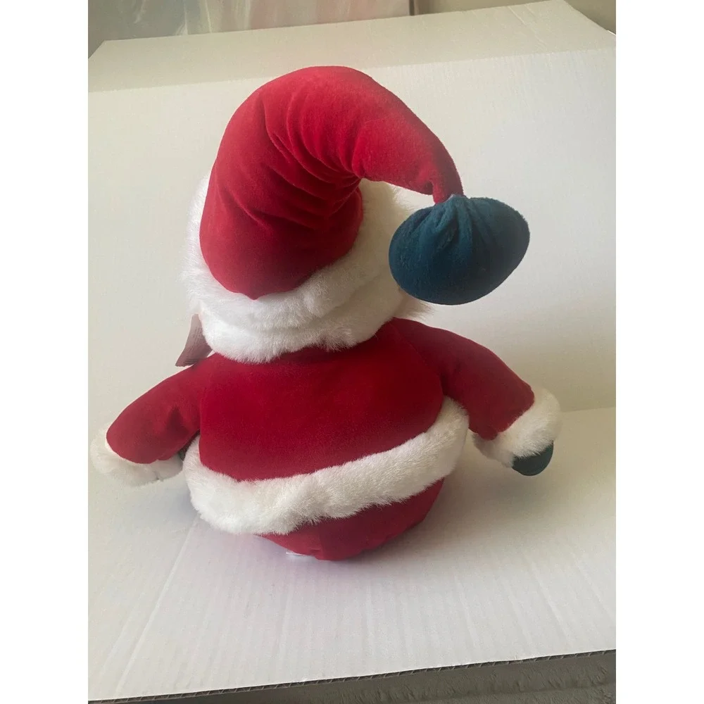 Santa Claus America Wego 14 Inch with Gift Box and Candy Cane XS1277 Red White